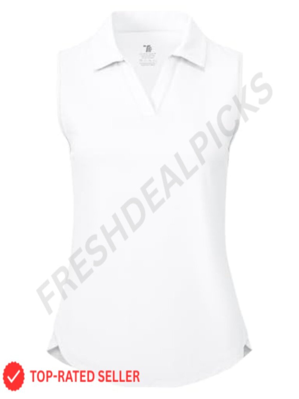 Sleeveless V-Neck Golf Polo UPF 50+ Quick Dry 4-Way Stretch